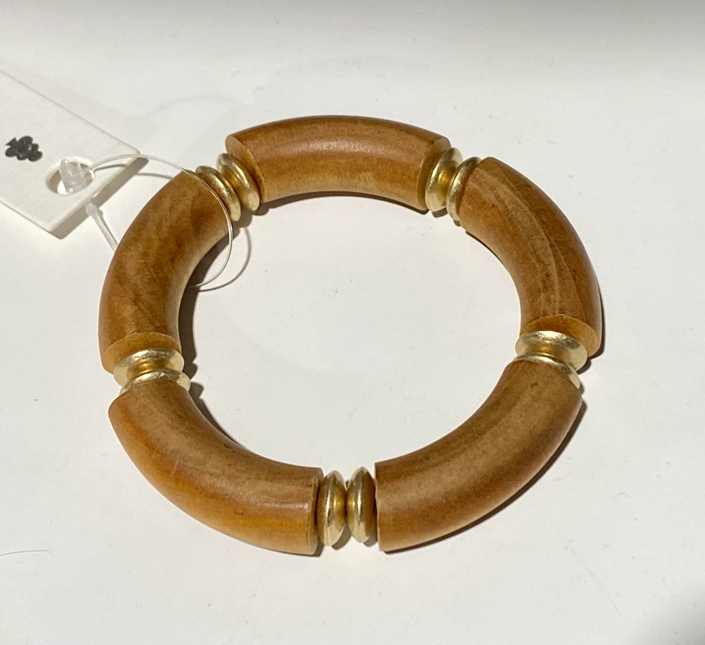 Natural Bamboo w/ Gold Bracelet - Final Sale