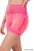 Zenana Mineral Wash Seamless Biker Shorts