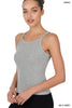 Dk H Grey Rayon Ribbed Cami Tank Top