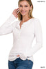 Sara's Steals & Deals: Spring Henley Long Sleeve Top - Final Sale