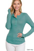 Sara's Steals & Deals: Spring Henley Long Sleeve Top - Final Sale