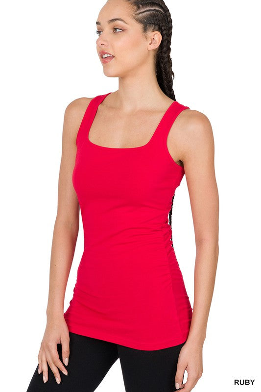 Ruby Side Ruched Tank Top