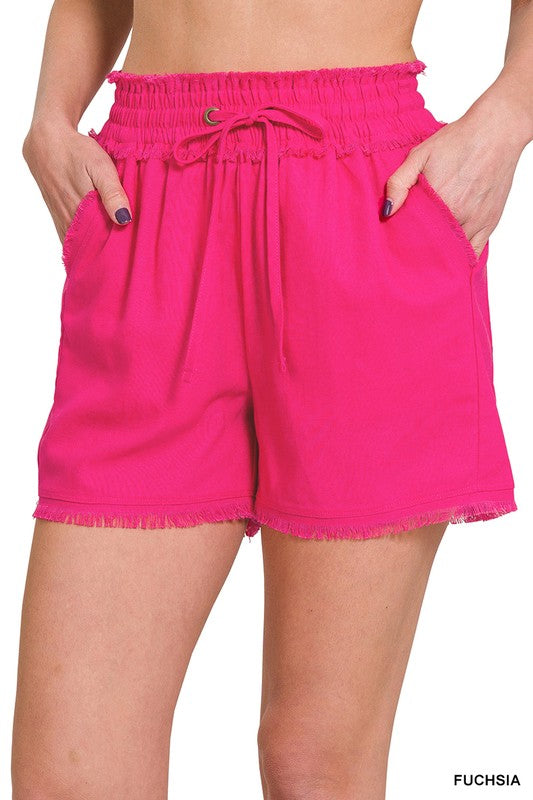 Linen Drawstring Shorts - Final Sale