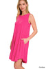 fuchsia tank dress