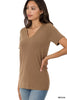 MOCHA V-Neck Short Sleeve T-Shirt 