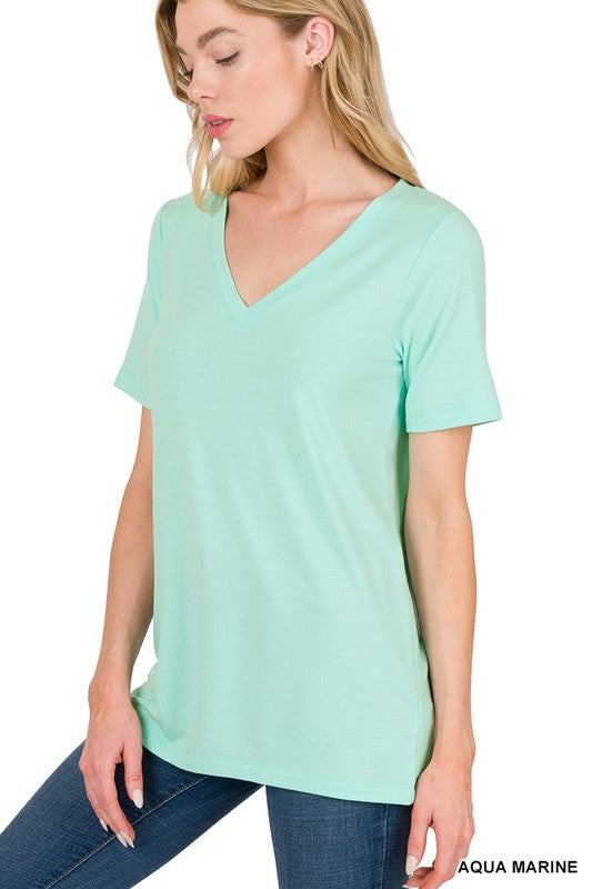 ZENANA V-Neck Short Sleeve T-Shirt 