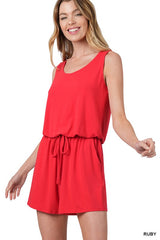 SLEEVELESS ROMPER WITH POCKETS - Final Sale*